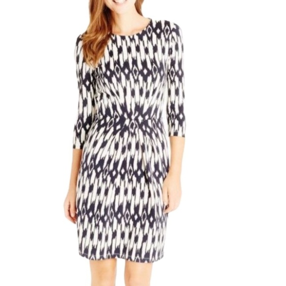 J. McLaughlin Mia Dress Catalina Cloth Black and White Size Large - Picture 5 of 14